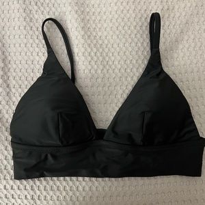 Aerie Black Triangle Bikini Top